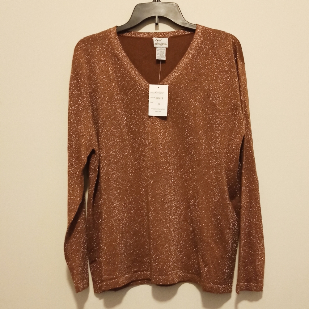 💖🆕 Shimmery bronze long sleeved top